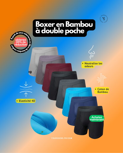 Boxer Bambou Double Poche SENS